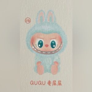 100% Authentic Pop Mart Labubu V2 Have A Seat Plush Pendant: QuQu Character!